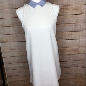 Zara White Collared Dress
